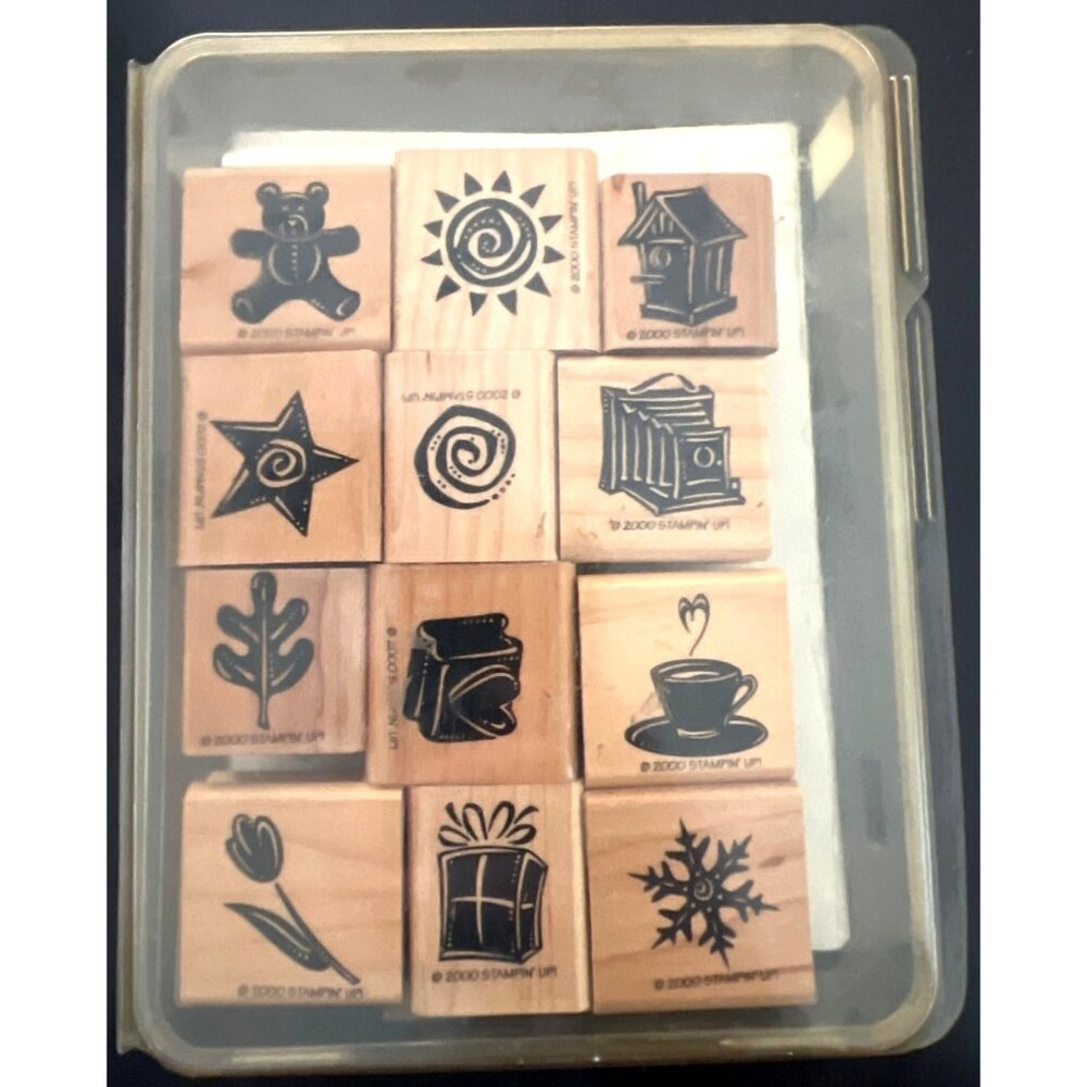 2000 Vintage Stampin Up! Portfolio Collection II Stamp Set of 12